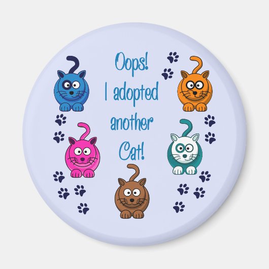 Oeps! Ik heb nog een kat aangenomen. Magneet (Voorkant)