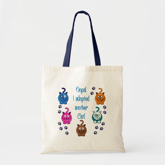 Oeps!  Ik heb nog een kat aangenomen. Tote Bag (Voorkant)