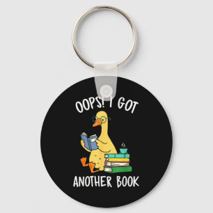 Oeps ik heb weer een boek grappige gans lezer sleutelhanger