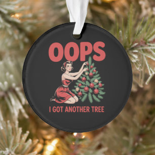 Oeps ik heb weer een boom Kerstornamenten Retro Ornament