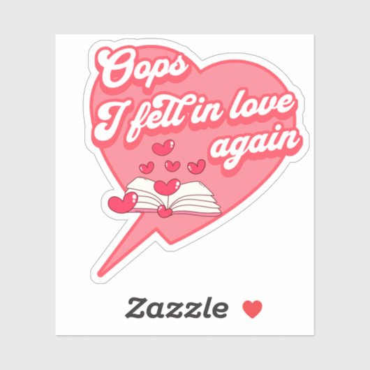 Oeps, ik werd weer verliefd sticker (Vel)