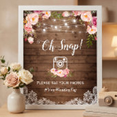 Oeps Instagram Hashtag Landelijke Bloemen Poster