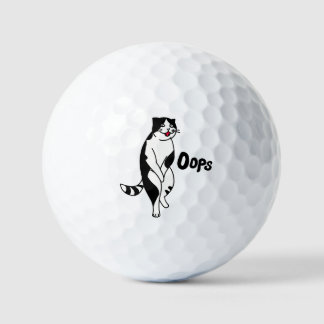 Oeps, kat golfballen