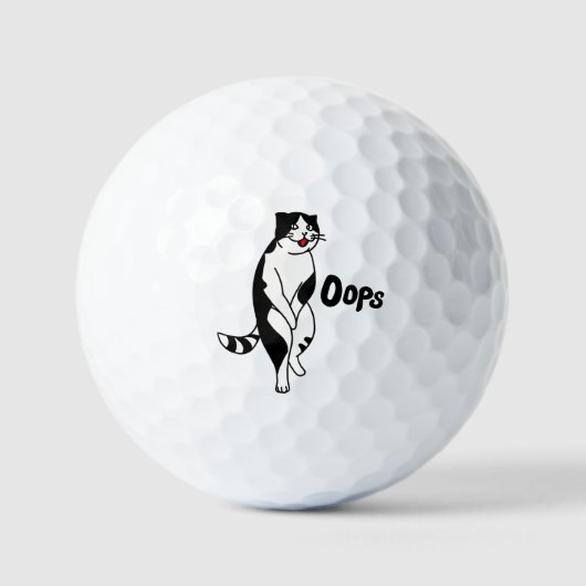 Oeps, kat golfballen (Voorkant)