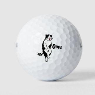 Oeps, kat golfballen