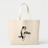 Oeps, kat grote tote bag (Voorkant)