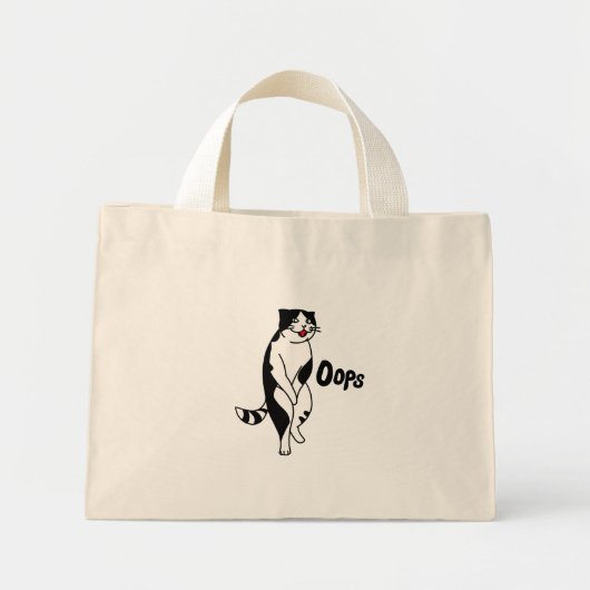 Oeps, kat mini tote bag (Voorkant)