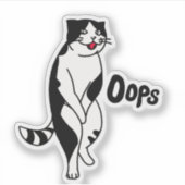 Oeps, kat sticker (Voorkant)