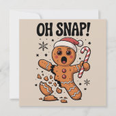 Oeps! Kerst Gingerbread Cookie Kerstmannenhoed  Feestdagenkaart (Voorkant)