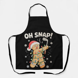 Oeps Kerst Kerst Gingerbread Koekje Golf Golfer Schort