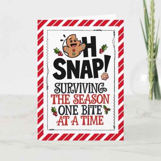 Oeps! Kerst Kerstman Van Peperkoek Kaart (Voorkant)