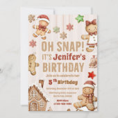 Oeps Kerst Koek Peperkoek Verjaardag Kaart (Voorkant)
