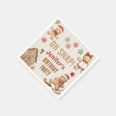 Oeps Kerst Koek Peperkoek Verjaardag Servet (Hoek)