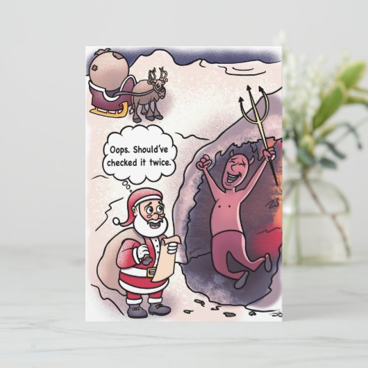 Oeps kerstkaart  (Staand voorkant)