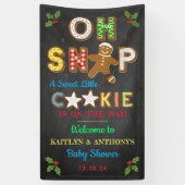 Oeps! Kerstkrans Baby Borrel Welkom Spandoek (Verticaal)