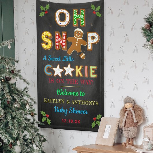 Oeps! Kerstkrans Baby Borrel Welkom Spandoek