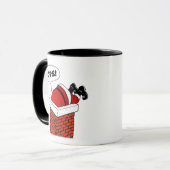 Oeps Kerstman vast in schoorsteen Mok (Voorkant links)
