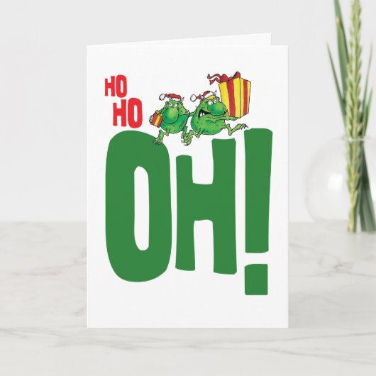 Oeps Kerstmis Feestdagen Kaart (Voorkant)