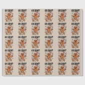 Oeps! Kerstmis Gemberkoek Kerstman Hoed  Cadeaupapier (Vlak)