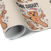 Oeps! Kerstmis Gemberkoek Kerstman Hoed  Cadeaupapier (Rol Hoek)