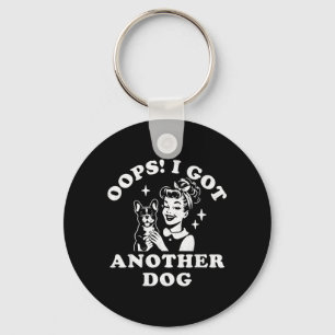 Oeps, kreeg weer een hond, redde moeders hond Fran Sleutelhanger