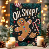 Oeps! Mannelijke peperkoek Fun Kerstmis Feestdagen Kaart