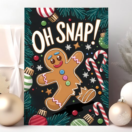 Oeps! Mannelijke peperkoek Fun Kerstmis Feestdagen Kaart