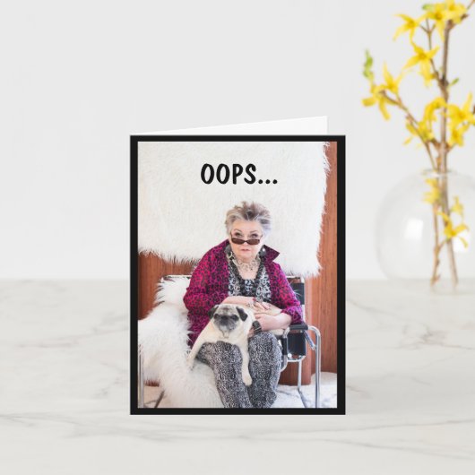 Oeps! Met behulp van de Dog's Shampoo Gevouwen Wen Kaart (Gele Bloem)