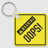 Oeps! Metalen Vierkante Sleutelhangers (Voorkant)