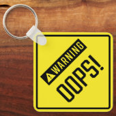 Oeps! Metalen Vierkante Sleutelhangers (Voorkant)
