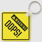 Oeps! Metalen Vierkante Sleutelhangers (Achterkant)