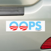 Oeps Obama Fout Bumpersticker (Op auto)