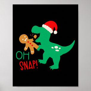 Oeps Peperkoek Dinosaurus Sinterklaas Kerst Grappi Poster