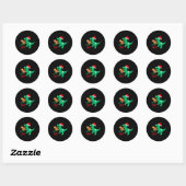 Oeps Peperkoek Dinosaurus Sinterklaas Kerst Grappi Ronde Sticker (Vel)