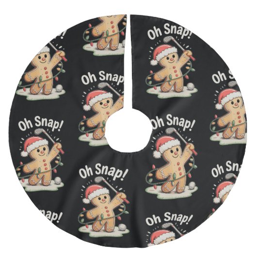 Oeps Peperkoek Golfer Golfen Kerstmis Kerstboom Rok (Voorkant)