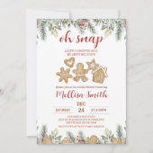 Oeps Peperkoek Kerst Baby Shower Kaart (Voorkant)