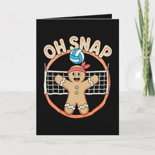 Oeps Peperkoek Man Kerst Volleybal Kerstmis Kaart