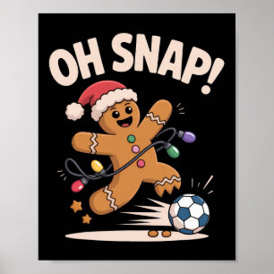 Oeps Peperkoek Voetbal Grappig Kerstmis Voor Hol Poster