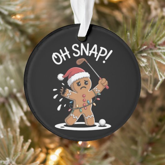 Oeps, peperkoekgolfspeler Kerstmis Ornament (Boom)