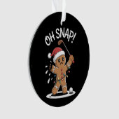 Oeps, peperkoekgolfspeler Kerstmis Ornament (voorkant)