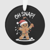 Oeps, peperkoekgolfspeler Kerstmis Ornament (voorkant)