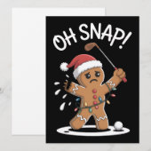Oeps Peperkoekman Golfer Golf Kerstmis Kerst Feestdagenkaart (Voorkant / Achterkant)