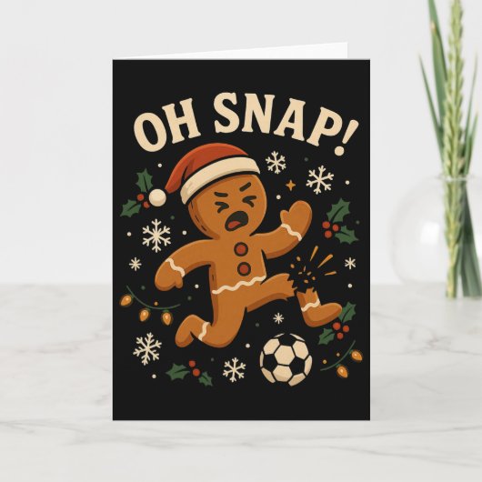 Oeps Peperkoekman Kerst Voetbal _1 Kaart (Voorkant)