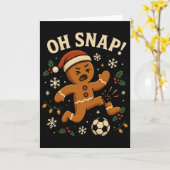 Oeps Peperkoekman Kerst Voetbal _1 Kaart (Gele Bloem)