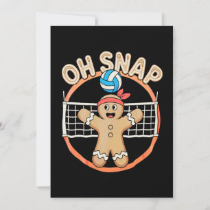 Oeps Peperkoekman Kerst Volleybal Kerstmis Kaart