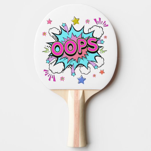 Oeps Pop Art Explosie Tafeltennisbatje (Voorkant)