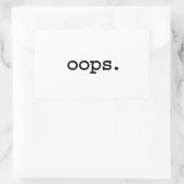 oeps. rechthoekige sticker (Tas)