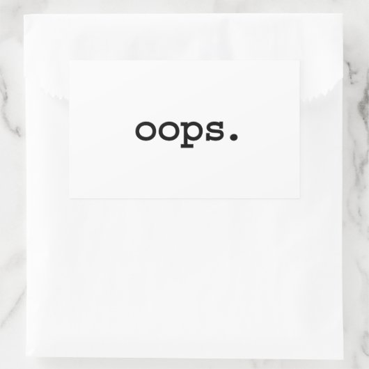 oeps. rechthoekige sticker (Tas)