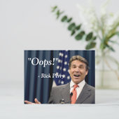Oeps! - Rick Perry Briefkaart (Staand voorkant)