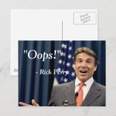 Oeps! - Rick Perry Briefkaart (Voorkant / Achterkant)